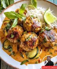 Buffalo Chicken Meatballs (4 Servings) Grilled Zucchini  GF K